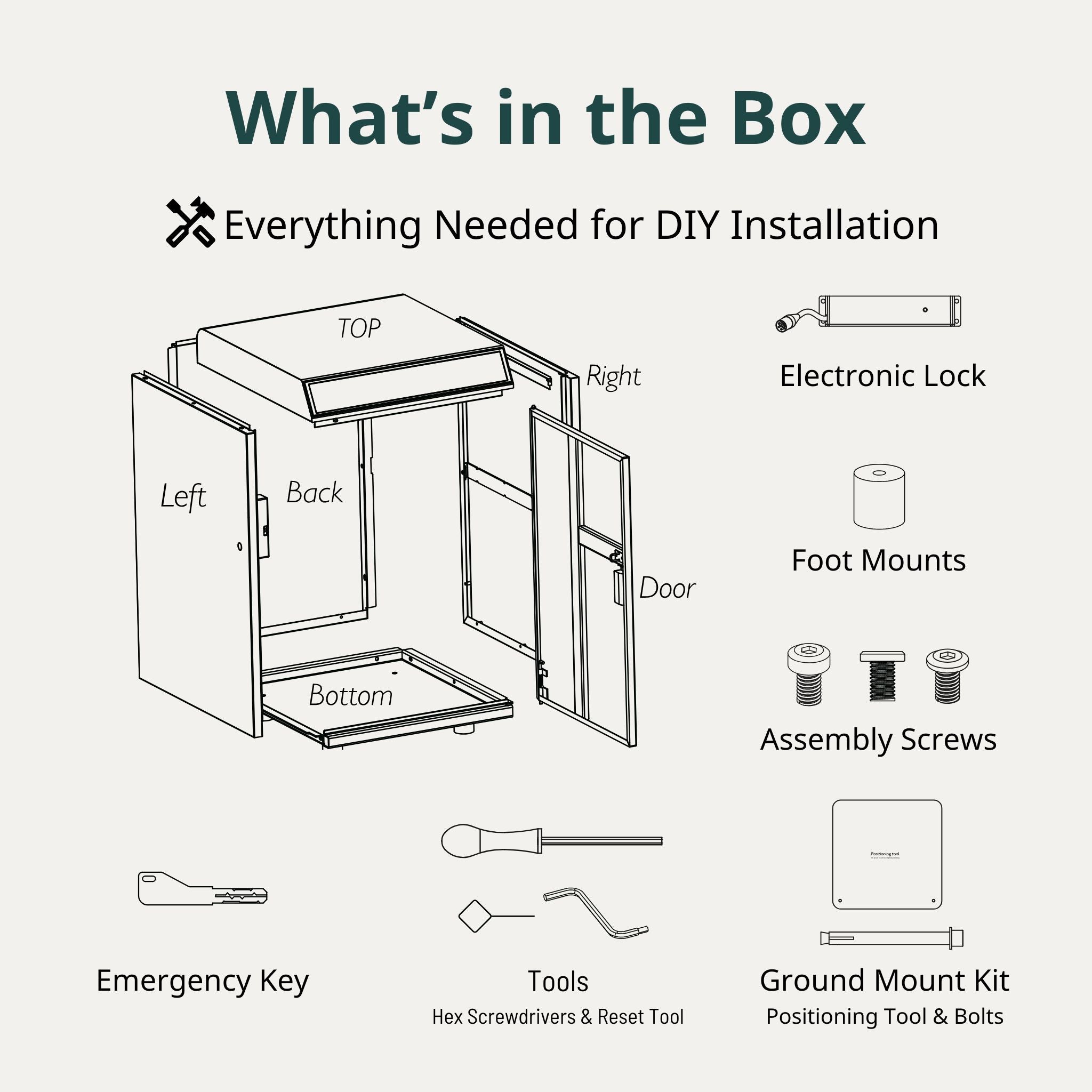 DOORDOCK - Smart Parcel Mailbox (Postal Green)