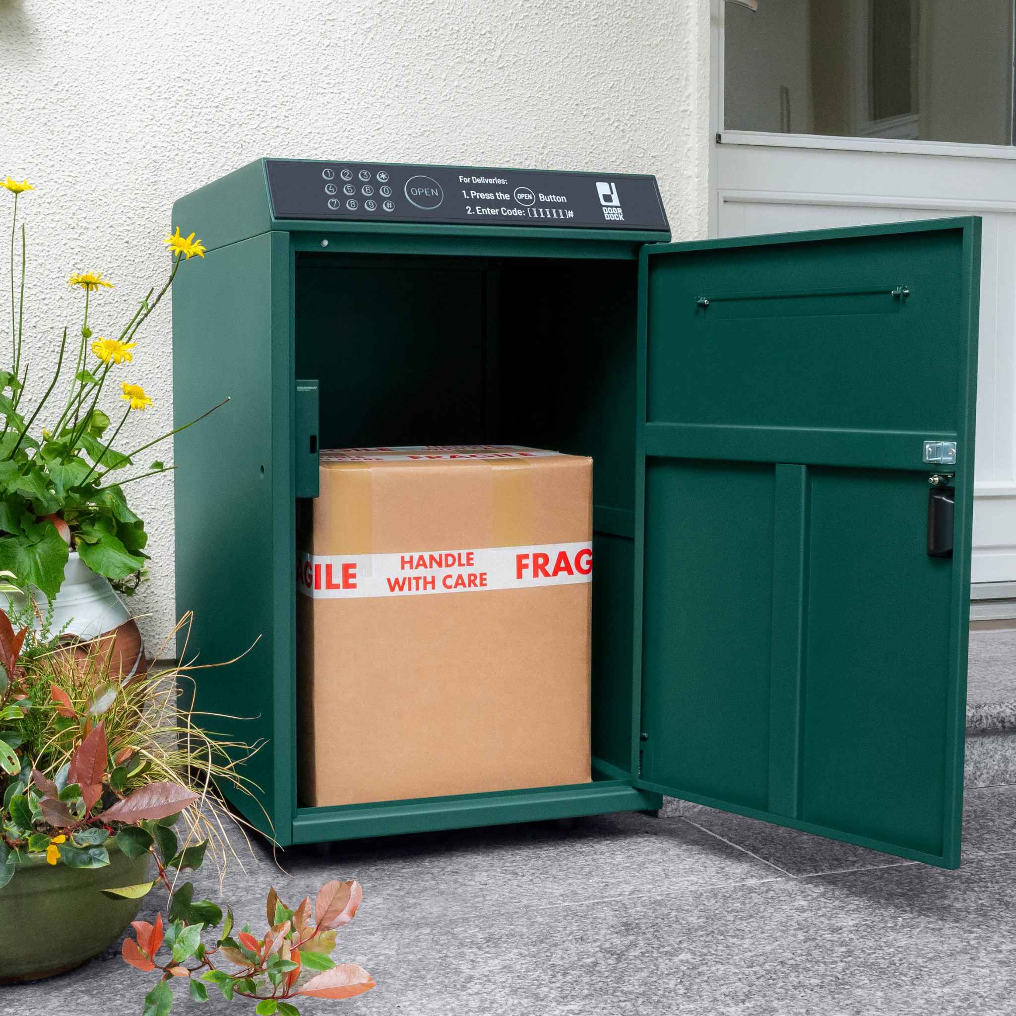 DOORDOCK - Smart Parcel Mailbox (Green)