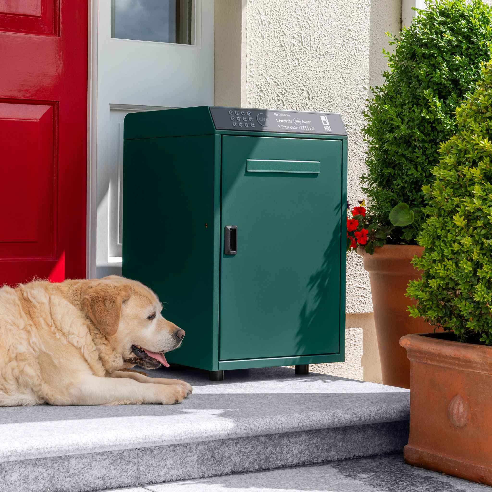 DOORDOCK - Smart Parcel Mailbox (Green)