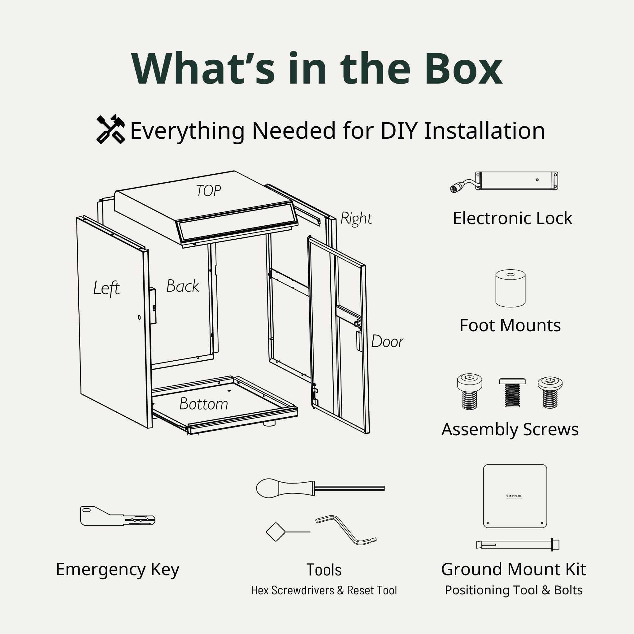 DOORDOCK - Smart Parcel Mailbox (Grey)